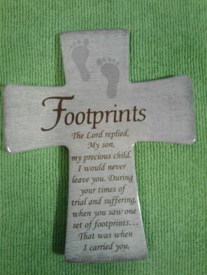 Footprints In The Sand Cross