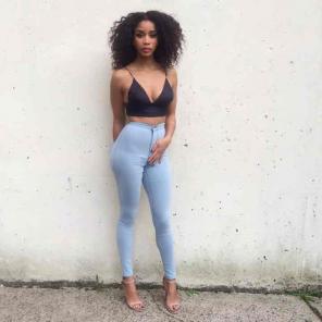 American apparel high waisted easy jeans