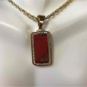 Dog Tag Pendant With 24" Chain