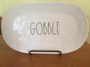 Rae Dunn Gobble Platter With Stand
