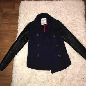 Wool/Leather Buttoned Sweater