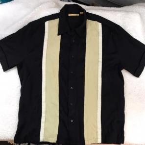 Black & Tan Guayaberas Shirt XL
