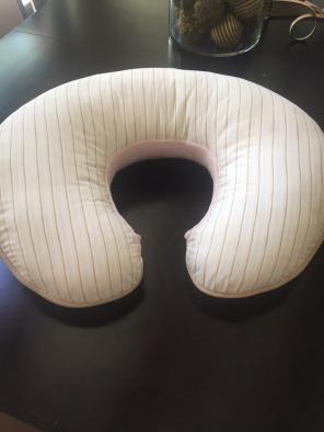 Pink Striped Original Bobby Pillow .