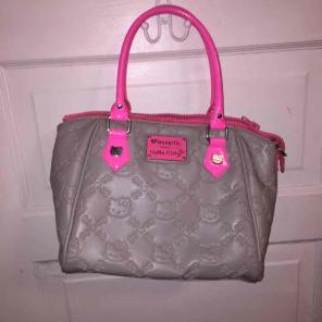 Hot pink and grey hello kitty purse
