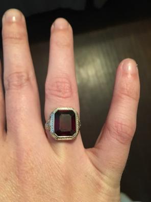 Vintage Garnet Ring Sz 6