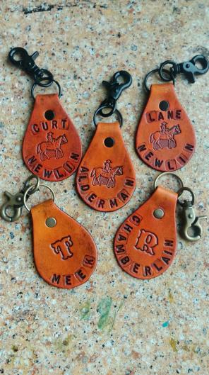 Leather key fob