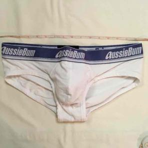 New! AussieBum blue white briefs L