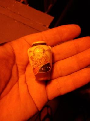 VINTAGE Japanese Vase Painted Art