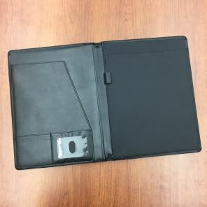 Buxton Black Leather Padfolio