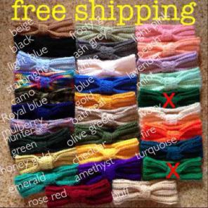 Sale: 4 crocheted knotted headbands