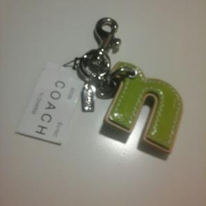 Coach Letter N Keychain