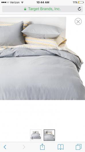 Solid Gray Duvet Cover