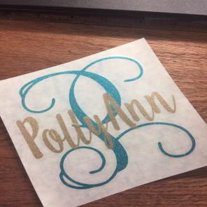 Monogram Initial Glitter
