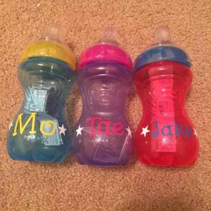 Custom Nuby sippy cups