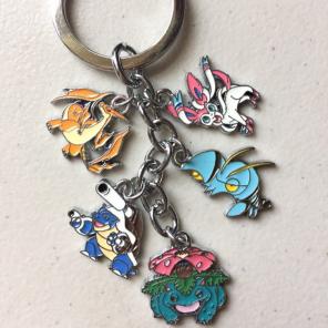 Pokemon Mega Charm Anime Metal Keychain