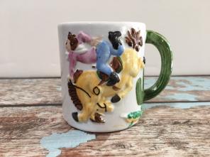 Vintage Cowgirl Mug- Cactus Handle