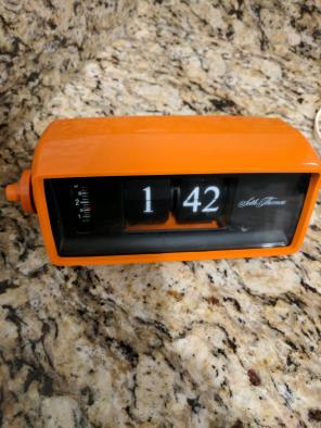 Vintage mid century flip alarm clock