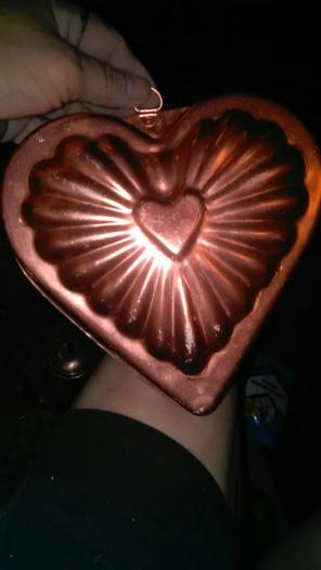 Copper heart jello / cake mold