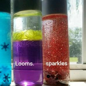 Set of 3 sensory/calm down bottles!