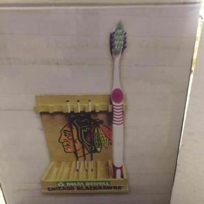 Blackhawks toothbrush holder