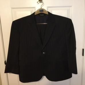Jos A Bank Suit Navy Pin Stripe
