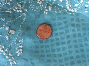 1950's Hand Embroidered Vintage Organza