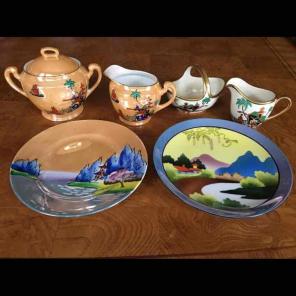 7-Piece Noritake Lusterware Asian Design