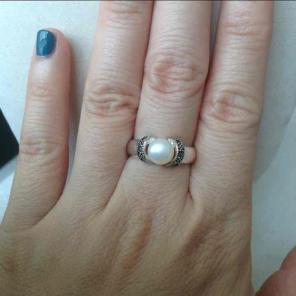 Vintage Fresh water pearl marcasite