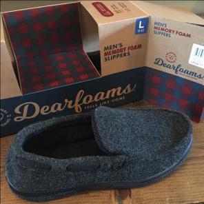 Dearfoams men's size large slippers