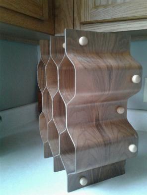 Vintage Swedish Modern Bentwood Wine Rac