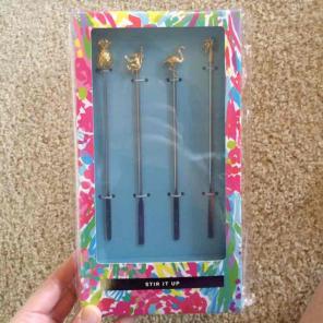 Lilly Pulitzer drink stirrers