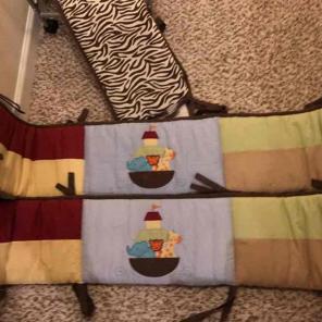 Baby boy crib bumper