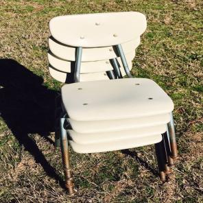 4 Kids Mid Century Vintage School Chairs