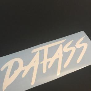 21" White Datass Sticker