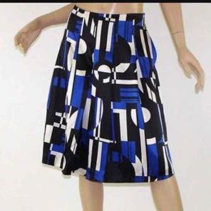 Ralph Lauren silk geometric skirt