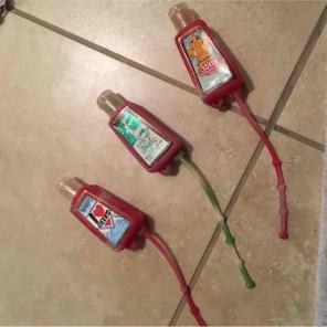 3 hand sanitizer lanyards