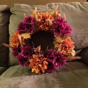 Handmade fall wreath