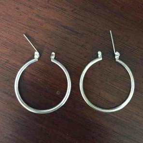Silver hoop earrings
