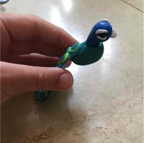 Peacock clay figure
