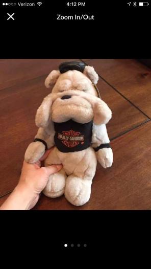 Harley Davidson Stuffed Dog