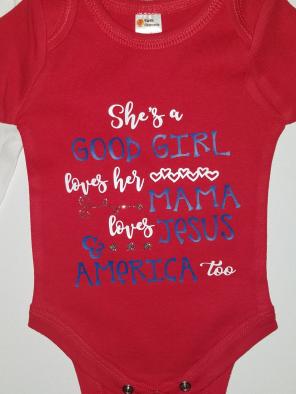 0-3 month 4th of July Onesie