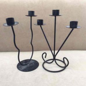 Black Iron candlelabra set of 2