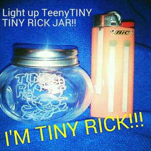 Tiny Light up etched glass Tiny Rick jar