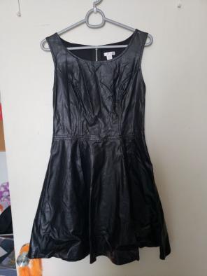 Pleather black dress