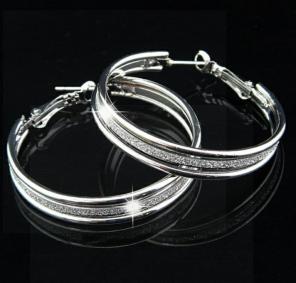 silver plated hoop earrings