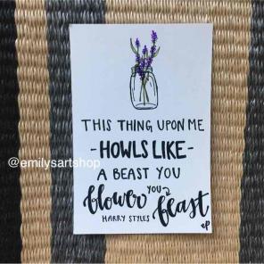 Harry styles lyric art drawing