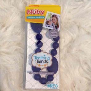 NWT-Nuby teething necklace purple.
