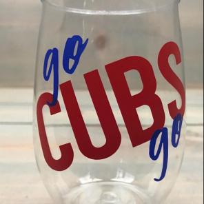 Go Cubs Go Glass