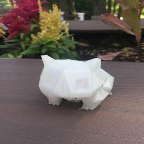 3D Printed Low-Poly Bulbasaur Planter