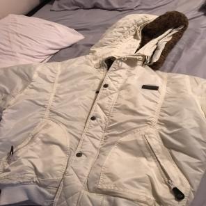 large winter coat.